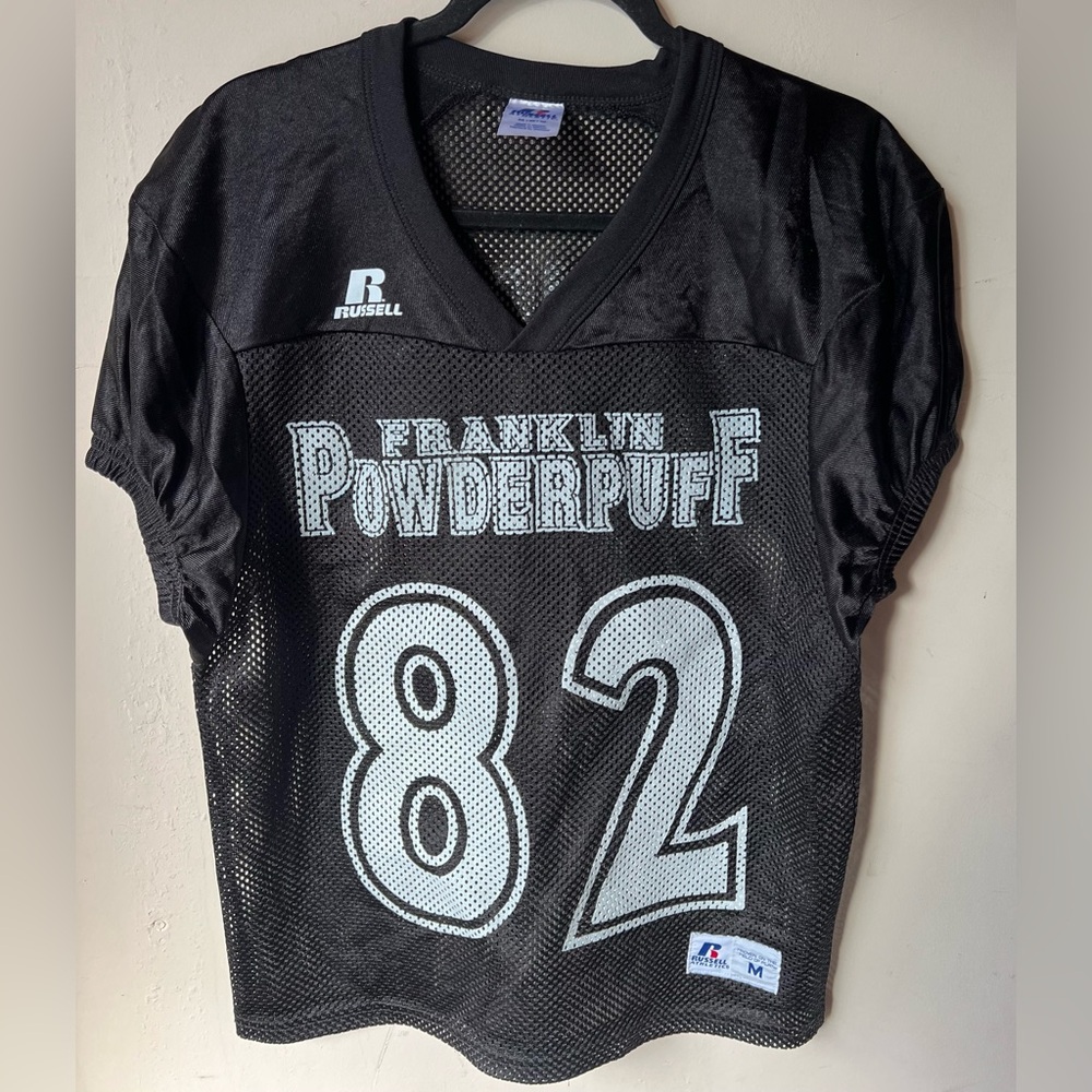 Vintage Y2K Powderpuff Football Jersey by Russell Athletic size Medium